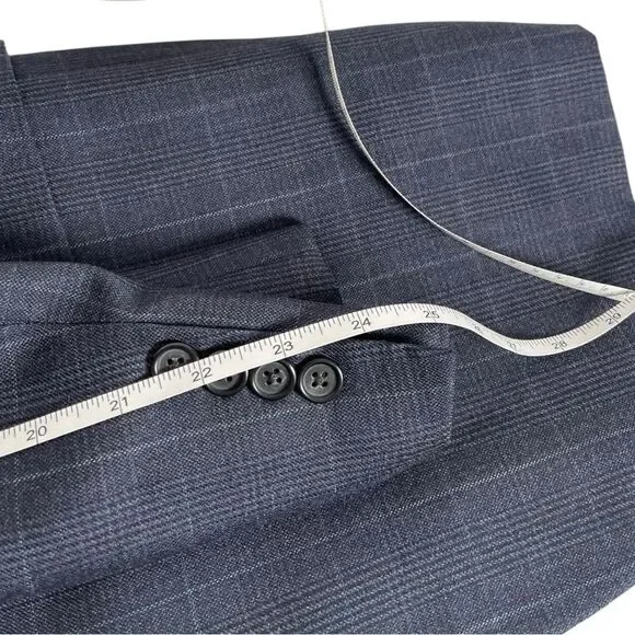 Brooks Brothers Madison 1818 blue windowpane wool men’s sportcoat blazer 41L